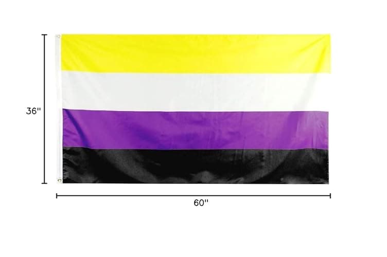 Flaglink Nonbinary Pride Flag 3x5Fts - LGBTQIA Non Binary NB Gender Rainbow Banner thumbnail 7