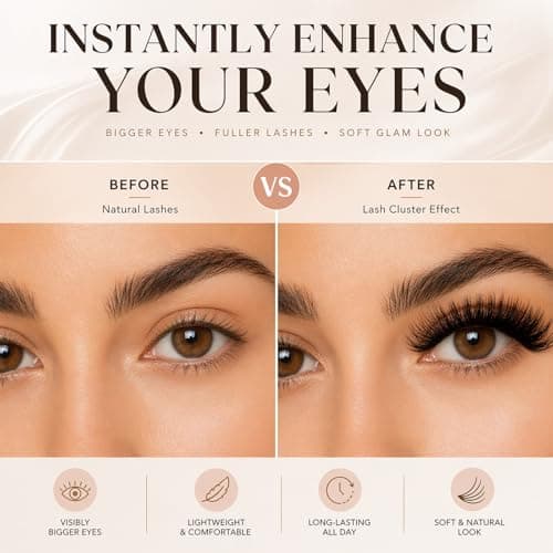 Lash Clusters 80D 100D Eyelash Clusters Volume Thick 10-18mm D Curl Soft Individual DIY Lash Extensions Fluffy Wispy Lightweight Reusable Natural Look at Home for Beginners(518 Pcs) thumbnail 3