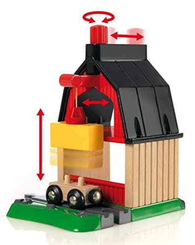 BRIO World 33719 - Farm Railway Set 20 Pieces - Wooden Train Set with Barn, Tractor & Animals for Kids Ages 3+ | FSC-Certified thumbnail 4