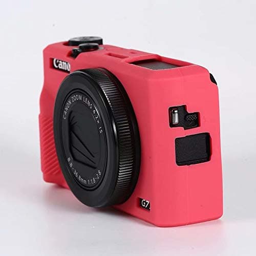 Professional Secure Silicone Camera Cases Bag Housing Rubber Body Skin for Canon PowerShot G7X III G7 X Mark III 20.1MP 4K Digital Camera (Red) thumbnail 4