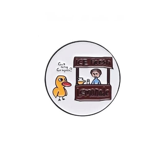 Got Any Grapes? Fashionable and Functional Metal Pin for the Meme video "The Duck Song" Unisex - Image 1