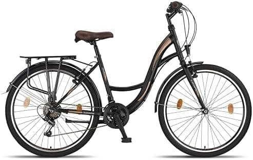 Licorne Bike Stella Premium City Bike in 20",24",26",28" Fahrrad für Mädchen, Jungen, Herren und Damen 21 Gang-Schaltung (6 Gang bei 20 Zoll) Hollandfahrrad Citybike thumbnail 4