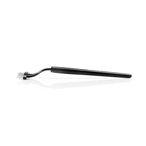 Docolor Eyelash Comb Eyelash Separator Tool Mascara Applicator Eyelash Brush Lash Separator Tool Comb Arc Designed Cosmetic Brushes Tool, with Comb Cover (Black) thumbnail 8