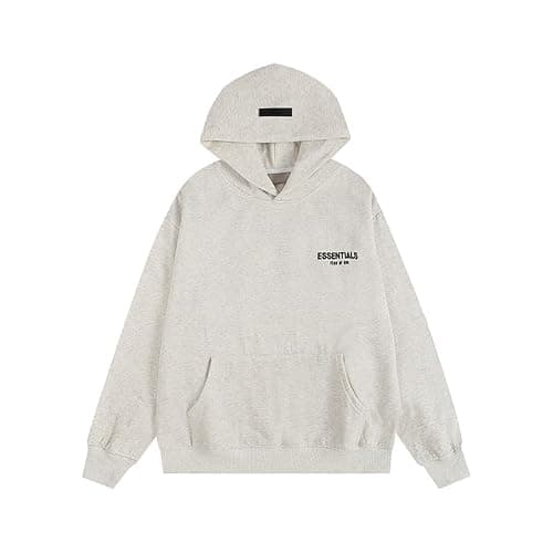RICK TOP ONE Essentials Unisex Solid Basic Fleece Loose Hoodie Cotton Baggy Sweatshirt Long Sleeve Drop Shoulder Pullovers - Image 1