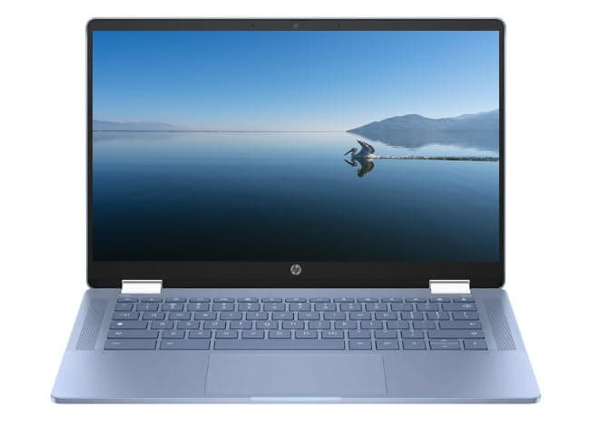 HP 2025 Portable x360 Chromebook, 14'' Convertible FHD IPS Touchscreen, Intel Processor Up to 3.39GHz, 4GB DDR4, 64GB Storage, Super Fast 6th Gen WiFi, Chrome OS, Dale Blue, Renewed thumbnail 3