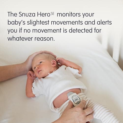 Snuza Hero Baby Monitor: Alerts If No Movement Detected, Gentle Vibration Pre-Alerts, Attaches to Diaper, No WiFi/Bluetooth, Medical Grade Material. Safer Sleep for Babies, Better Sleep for Parents. thumbnail 3