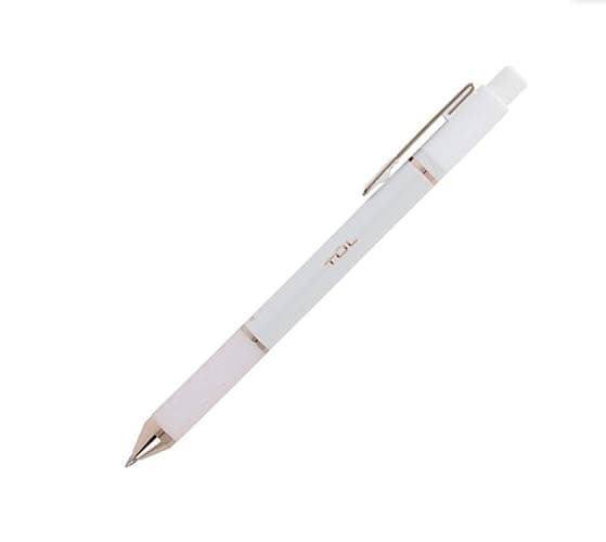 TUL Retractable Gel Pens, Limited Edition, Sunset Shades, Medium Point, 0.7 mm, Pearl White Barrel, Blue Ink, Pack of 4 thumbnail 5