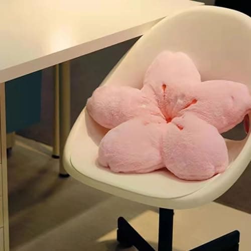 GEXUANCHEN Cherry Blossom Plush Throw Pillow Living Room Sofa Pillow Flower Chair Cushion Throw Pillow (15.74 * 15.74, Pink) thumbnail 6