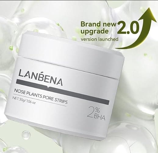 LANBENA Blackhead Remover Nose Pore Strips for Face, 2.0 Upgraded Deep Cleansing Peel off Mask Nose Strips Skincare for All Skin (1.06 Oz/30g) - 60pcs Strips thumbnail 4