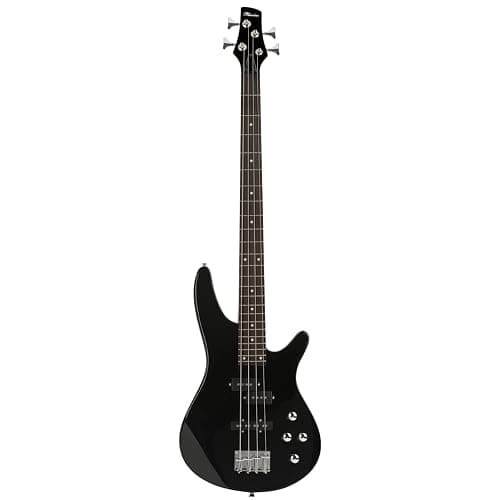 Bullfighter Electric Bass Guitar 4 Strings Full Size P Bass Beginner Kit Black for Starter with Gig Bag, Guitar Strap, and Guitar Cable (Black) - Image 1