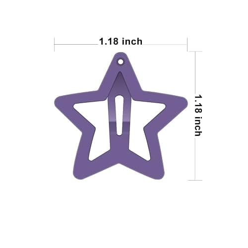 ECADY 100-Piece Metal Snap Hair Clips for Girls, Toddlers, and Kids - Perfect for Fine Hair, Thick Hair, and More - Featuring Fun Star Designs - Stars thumbnail 2