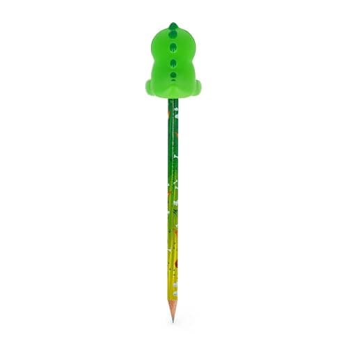 LEGAMI Rooarrr! Crayon avec dinosaure squishy | Crayon HB avec embout dinosaure | Crayon graphite effaçable au design dinosaure | Fournitures de papeterie pour l'école, l'étude et le bureau thumbnail 5