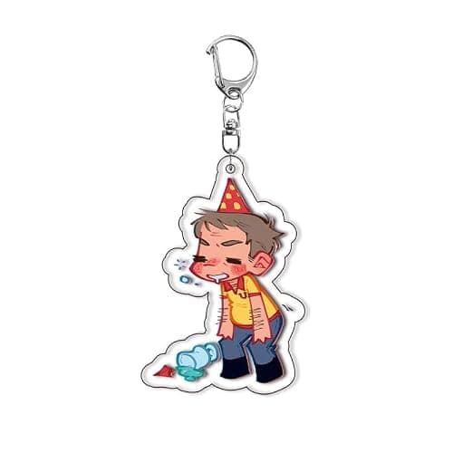 SUJEBRAN 5 Mouthwashings Keychain Horror Game Figures Collection Mouthwashings Acrylic Keyring Bag Charms Decorations thumbnail 3