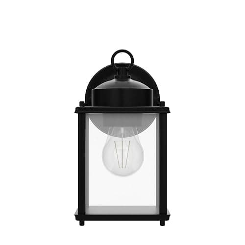 MATAMEYE Outdoor Wall Lantern, Exterior Waterproof Wall Sconce Light Fixtures, Black Front Door Wall Lighting with Clear Beveled Glass Shade, 2 Pack thumbnail 4
