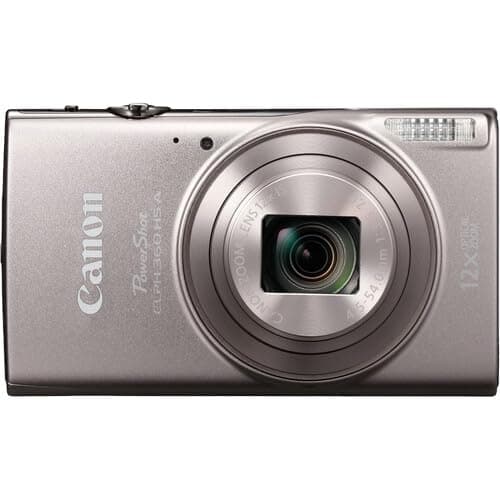 Canon PowerShot ELPH 360 HS A Digital Camera (Silver) | 20.2MP CMOS Sensor, 12x Optical Zoom & Built-In Wi-Fi | Compact Point-and-Shoot for Travel, Family & Everyday Photography (7283C001) + 64GB Card thumbnail 6