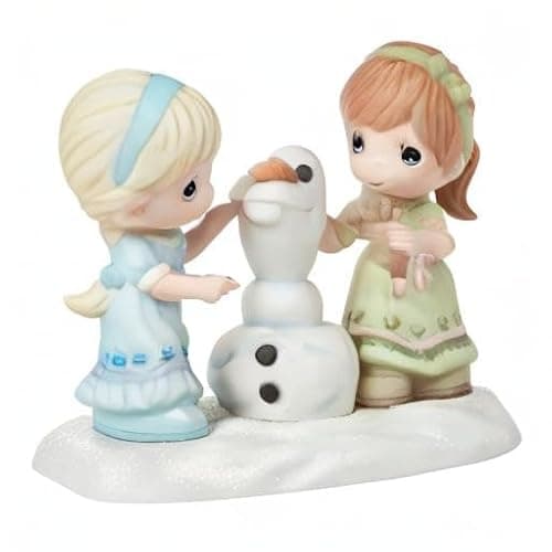 Precious Moments 222025 Disney Showcase Frozen Building A Snowman is Better with You Disney Frozen Bisque Porcelain Figurine thumbnail 2