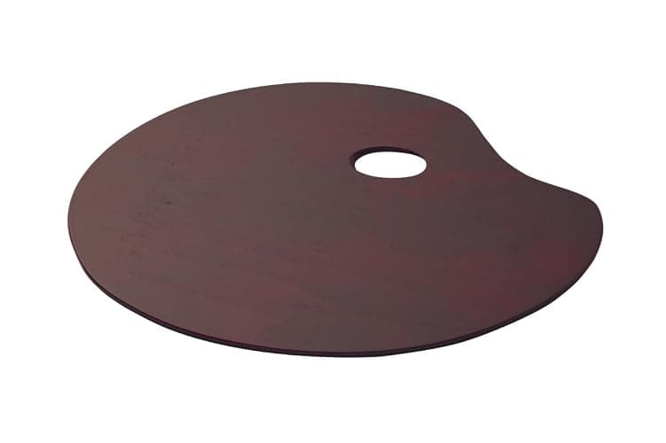 Kiilomp Oval Walnut Wood Paint Palette 12 x 9 Inches | Oil-Sealed Wooden Painting Palettes | Vintage Artist Oil Acrylic Mixing Tray | Portable Lightweight Art Pallet with Thumb Hole 24 x 30 cm thumbnail 4