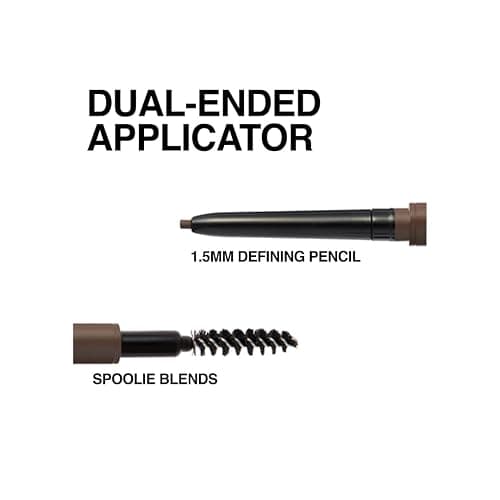 Maybelline Express Brow Ultra Slim Eyebrow Makeup, Brow Pencil with Precision Tip and Spoolie for Defined Eyebrows, Deep Brown, 1 Count thumbnail 4
