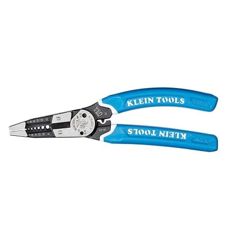 Klein Tools K12065CR Wire Stripper / Cutter / Crimper Tool, Made in USA, for Cutting, Stripping, Crimping, Twisting (8-18 AWG solid, 10-20 AWG stranded) thumbnail 4