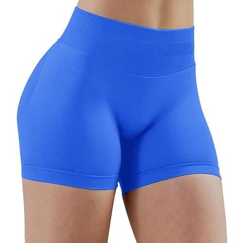 Jetjoy Womens Workout Gym Shorts 4.5" Seamless Hidden Scrunch Bum Butt Lifting High Waisted Biker Yoga Shorts thumbnail 4