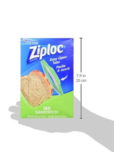 Ziploc Sandwich Bags for On-the-Go Freshness, Grip 'n Seal Technology for Easier Grip, Open and Close, 180 Count thumbnail 3