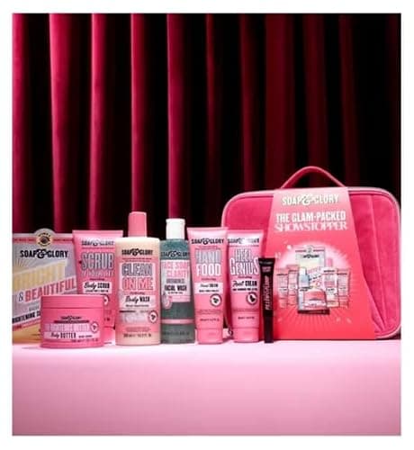 Soap & Glory Gift Set, Bath and Body Collection with Face Mask, Hand Cream, Foot Cream, Body Butter, Body Polish, Body Wash, Lip Gloss, Wash Bag - Christmas Gift Set thumbnail 4