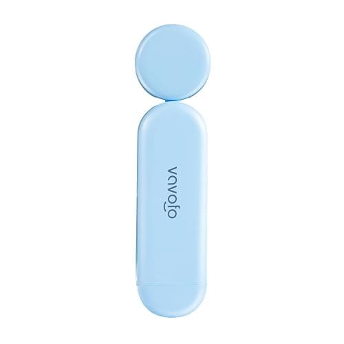 VAVOFO USB Rechargeable Book Light, Blue Lighting Blocking, Amber Light Clip On Bookmark Shaped 6 LEDs Reading Light, Eye Care for Bookworms Reading in Bed with 9 Lighting Modes (Light Blue) - Image 1