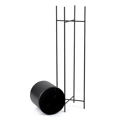 HowHomely Portavaso decorativo in metallo, 95 cm, colore: nero thumbnail 8