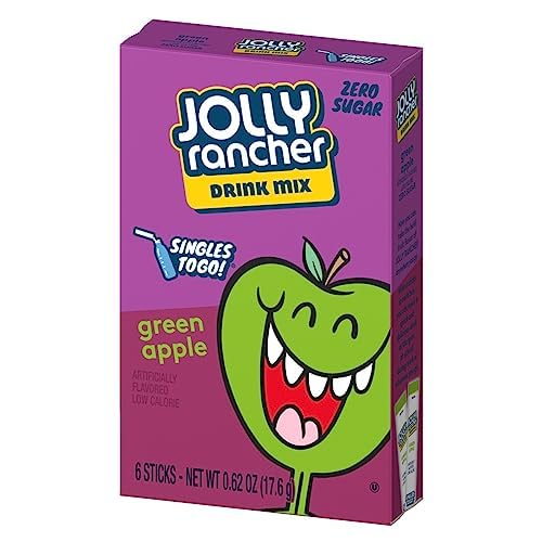 Jolly Rancher SINGLES TO GO! Drink Mix WaterTok Bundle - Blue Raspberry, Green Apple, Watermelon and Cherry Drink Mix thumbnail 5