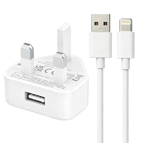 iPhone 8 7 6 5 Charger Plug and Cable,[MFi Certified] Old Apple Lightening Charger USB Cable and Plug with i Phone Lead 5W 5V 1Amp Charging for iPhone 6S 5 5C 5S SE Xs Max XR X 13 12 11 10 - Image 1
