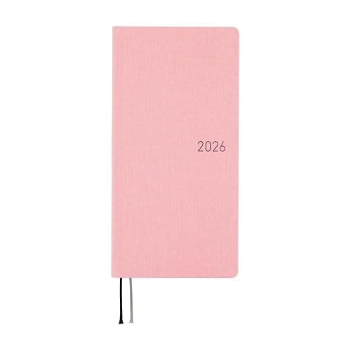 Hobonichi Techo 2026 Weeks – Colors: Strawberry Milk (English, Tall & Slim, January Start) - Image 1