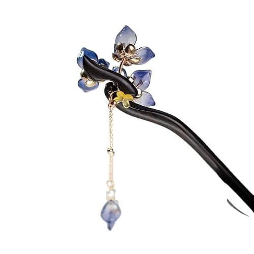 Flower Hair Sticks Hair Chopstick Chinese Hair Stick 1PC 7.08" Wooden Hair Pins Chinese Hair Accessories For Long Hair Buns thumbnail 3