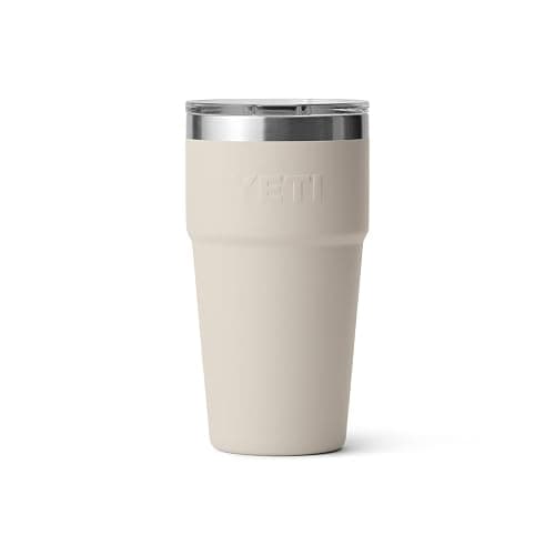 YETI Rambler 20 oz Stackable Tumbler, Stainless Steel, Vacuum Insulated with MagSlider Lid, Cape Taupe - Cape Taupe thumbnail 6