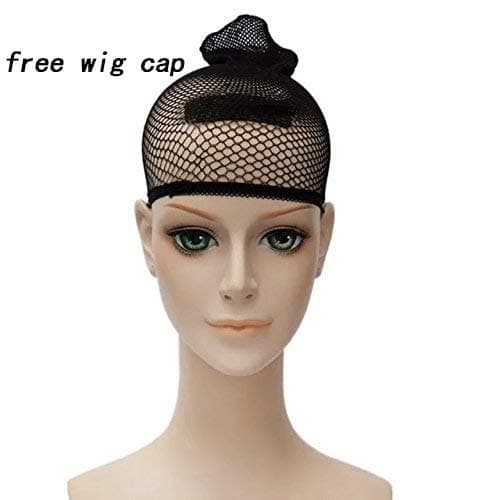 Wiggy Mermaid Ginger Orange Wig with Pigtails Cosplay Wig + Hairpin Anime Pigtails Womens Long Straight 2 Ponytails Halloween Hair Wigs + Cap thumbnail 8