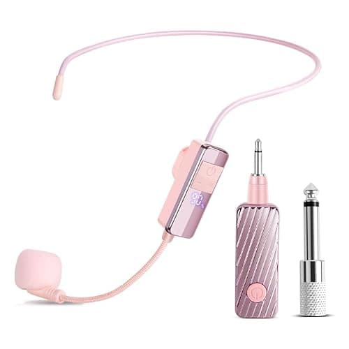 Head Microphone Wireless, Head Sets with Microphones, Bluetooth Headset Mic Ideal for Speakers PA System Voice Amplifier Wireless Microphone megaphone for Teacher, Tour Guides, Fitness Instructor - Image 1