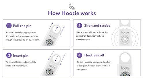 Hootie Personal Safety Alarm for Women, Men, & Kids - Keychain Alarm, Self Defense Strobe & Siren, Security Siren Keychain with 130dB Self Defense Siren & Strobe Light - Mint thumbnail 6