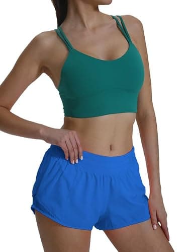 AugIris Athletic Running Shorts for Women with Zipper Pocket Soft Gym Workout Shorts with Mesh Liner Qucky Dry thumbnail 5