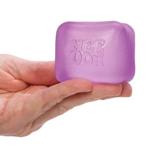 Schylling NeeDoh Nice Cube -Sensory Squeeze Toy with Super Solid Squish - 2.25" Cube (Purple) thumbnail 4