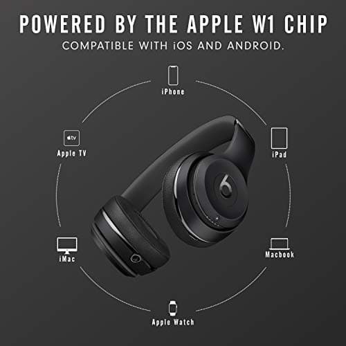 Beats Solo3 Wireless On-Ear Headphones - Apple W1 Headphone Chip, Class 1 Bluetooth, 40 Hours of Listening Time, Built-in Microphone - Black thumbnail 3