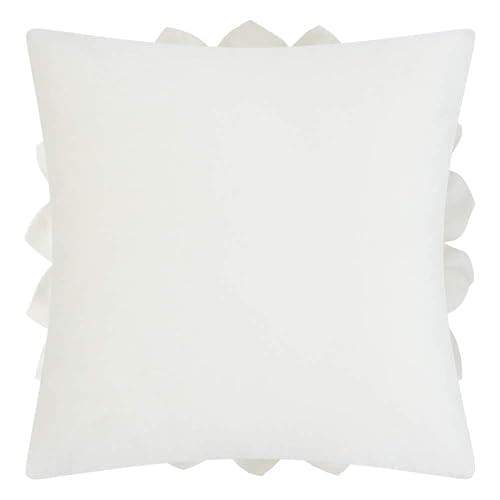 OiseauVoler Decorative Throw Pillow Covers Cream White Floral 18 x 18 Inch | Vintage Pillowcases for Bed Couch Living Room Boho Farmhouse with Zipper Neutral Colors Washable Dog Hair Resistant Unique thumbnail 3