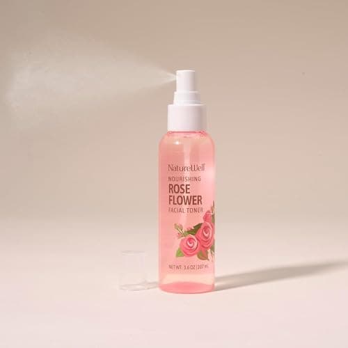 NATURE WELL Rose Water Hydrating Facial Toner Mist for Dewy & Radiant Skin, Refreshing, Conditioning, Soothing, Moisturizing, Perfect for Travel, 4 Fl Oz thumbnail 2