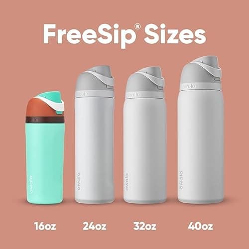 Owala FreeSip Insulated Stainless Steel Water Bottle with Straw for Sports, Travel, and School BPA-Free Sports Water Bottle, 32 oz, Foggy Tide thumbnail 8
