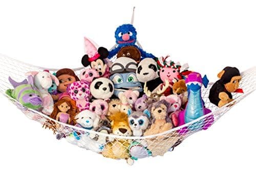 Stuffed Animal Hammock XL | Corner Stuffed Animal Storage & Plushie Net | Extra Large Toy Hammock for Stuffed Animals | Easy Hang, Hardware Included | White Bedroom Decor | by Lilly's Love thumbnail 4