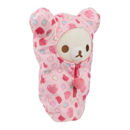 San-X Original Rilakkuma Hearts Sleeping Bag Plush - 15" Korilakkuma thumbnail 4