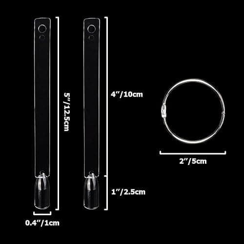 Swatches 100Pcs Swatch Sticks Colour Display Tips Art Tips Sticks with Metal Ring for Salon and Beginners (Clear) thumbnail 2