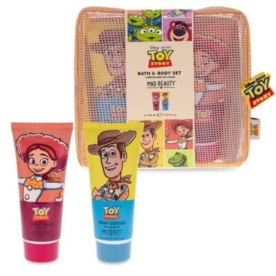Disney Pixar Toy Story Bath & Body Gift Set | Officially Licensed | Woody & Jessie | 150ml Body Wash & Lotion | Holographic Bag | Mad Beauty - Image 1