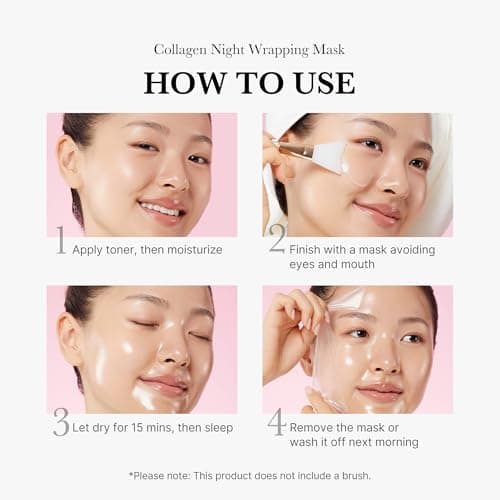 medicube Viral Overnight Wrapping Mask Duo - Collagen and Kojic Acid Mask | Collagen and Kojic Acid Overnight Wrapping Peel Off Mask and Jelly Brush, Ultimate Korean Skincare Set, Gifts for Women thumbnail 8