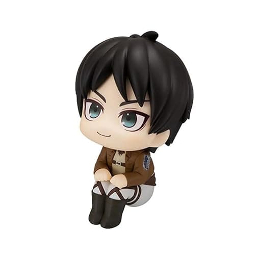 Eren Jaeger Figure Cute Anime Look Up Figure Levi Eren Jaeger Action Figures Statue Titan Anime Figurine Cake Topper Decoration 10cm/3.94inch thumbnail 4