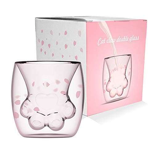 Sakura Leaves Cat Paw Glass Cup  thumbnail 8