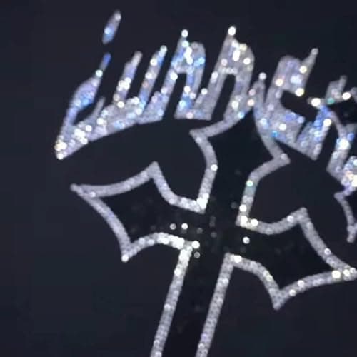 RYXSUN Rhinestone Hoodie Men Women Letter Graphic Gothic Hoodie Print Sweatshirt Full Zip Up Oversized Jacket thumbnail 5